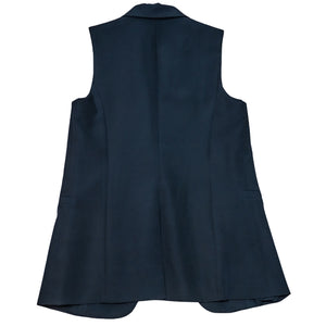 Lapel collar Open front vest Blazer